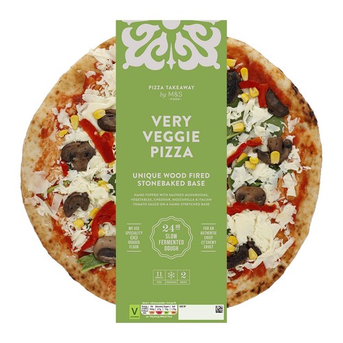 M&S Very Veggie Woodfired & Stonebaked Pizza 
