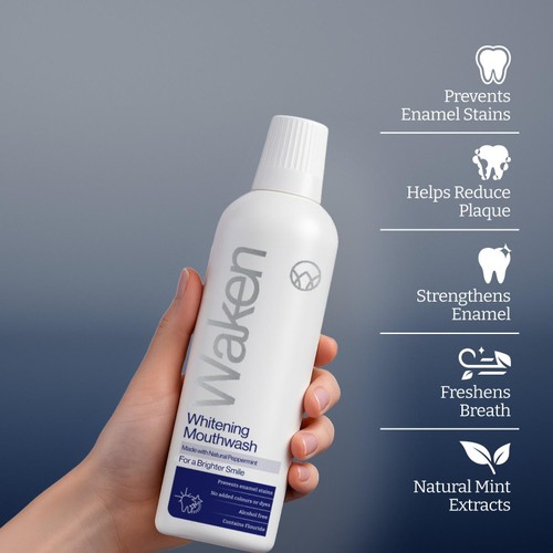 Waken Whitening Mouthwash PepperMint