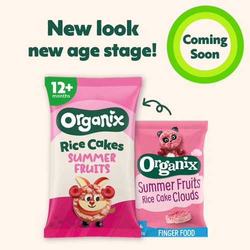 Organix Summer Fruits Rice Cake Clouds Baby Snack Multipack 12+ Months