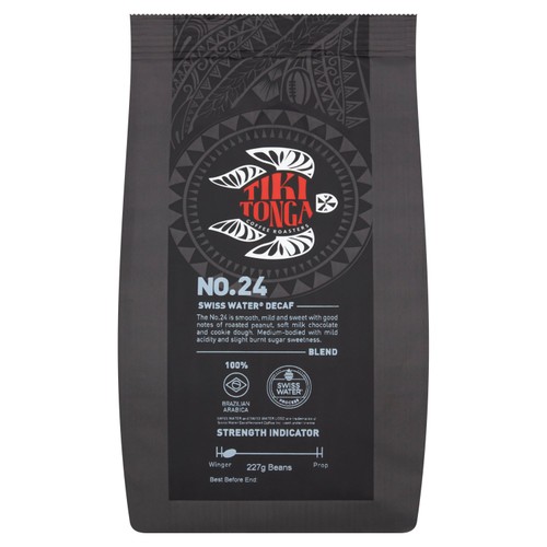 Tiki Tonga blend No.24 Decaf Whole Coffee Beans, 227g Tiki Tonga blend No.24 Decaf Whole Coffee Beans, 227g