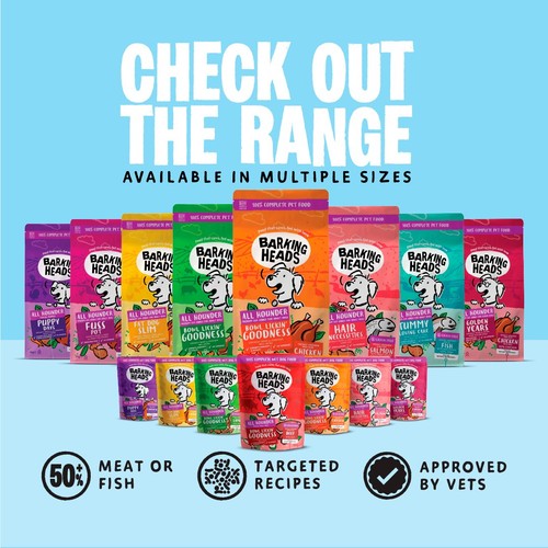 Barking Heads Adult Dog Food Wet Pouches Variety Pack