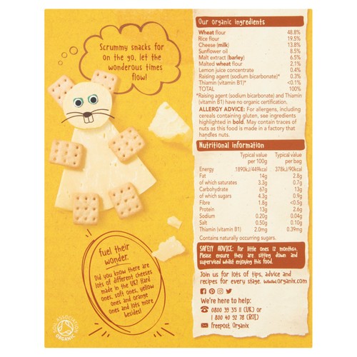 Organix Mini Cheese Crackers Toddler Snack Multipack 12+ Months