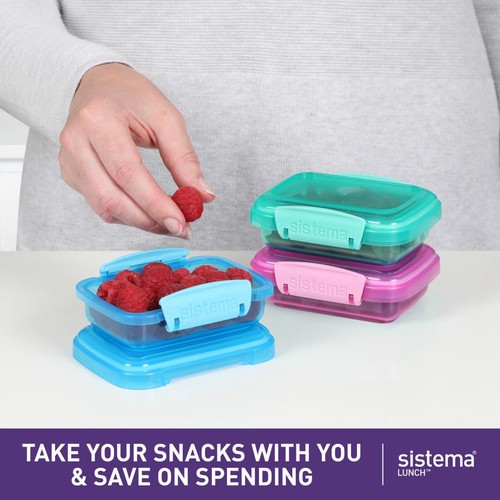 Sistema Lunch Containers 200ml 3 Pack Leakproof Storage