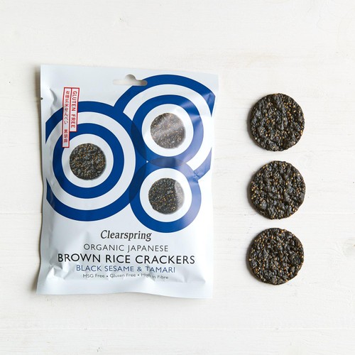 Clearspring Organic Black Sesame Brown Rice Crackers