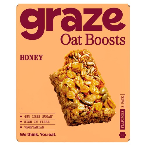 Graze Honey Oat Boost Flapjack Snack