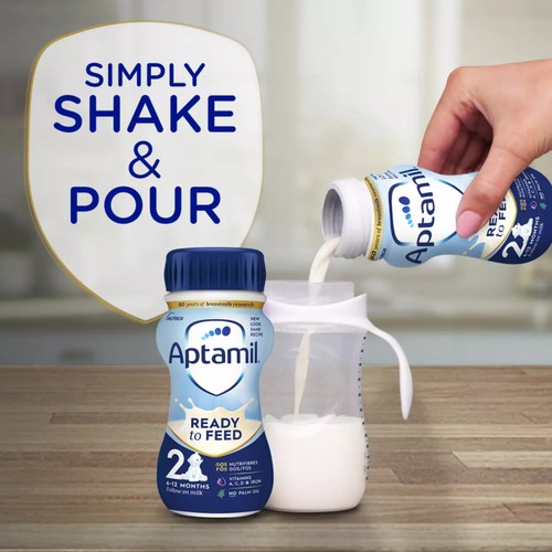 Aptamil 2 Follow On Baby Milk Formula Liquid Ready to Feed 6-12 Months
