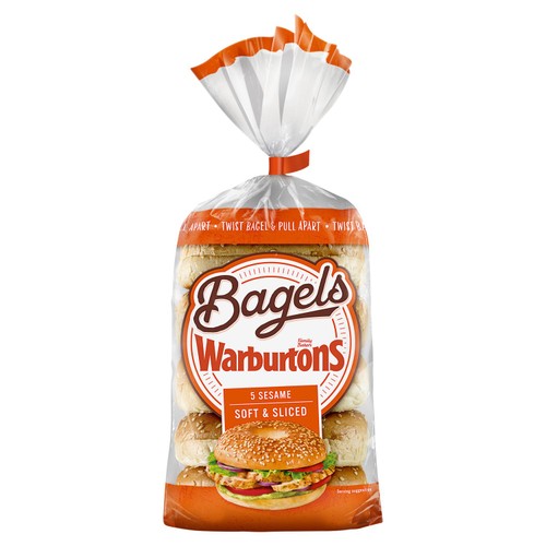 Warburtons Soft & Sliced Sesame Bagels