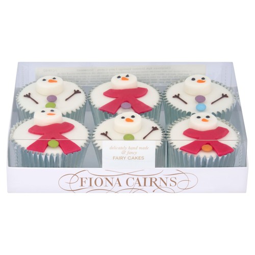 Fiona Cairns Snowman Fairy Cakes (6 pack)
