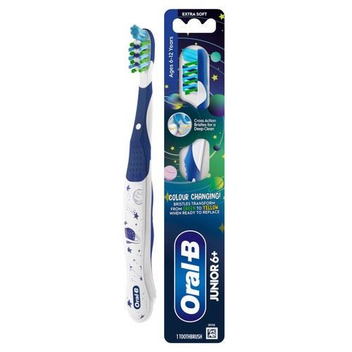 Oral-B Junior Age 6-12 Colour Changing Extra Soft Toothbrush