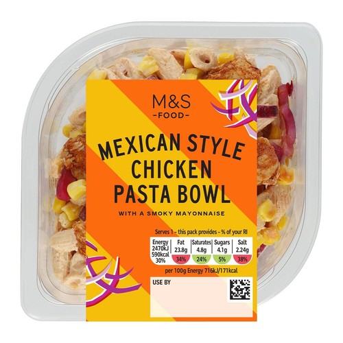 M&S Mexican Style Chicken Pasta Salad Bowl