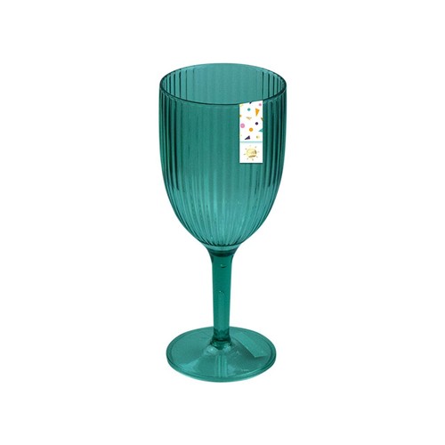 Summer Days Green Wine Glass