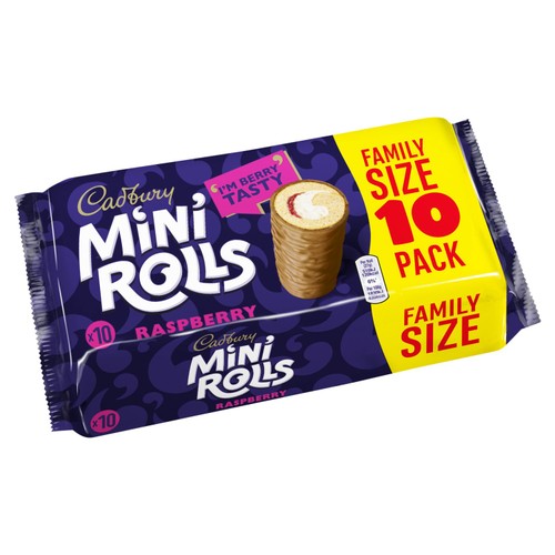 Cadbury Milk Raspberry Mini Rolls Cakes