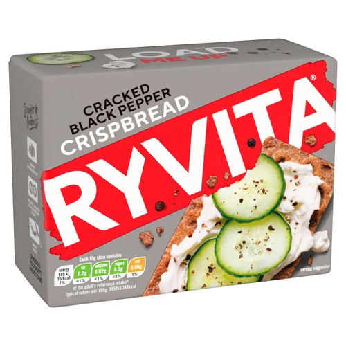 Ryvita Crispbread Cracked Black Pepper Crackers