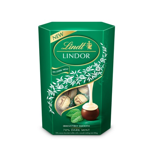 Lindt LINDOR Dark Mint Chocolate Truffles Box