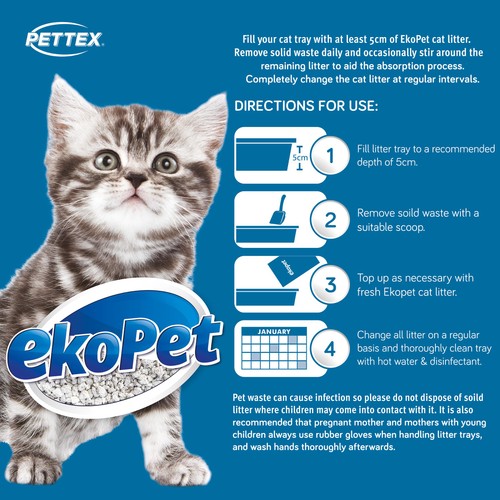Pettex EkoPet Lightweight Non-Clumping Micropore Cat Litter
