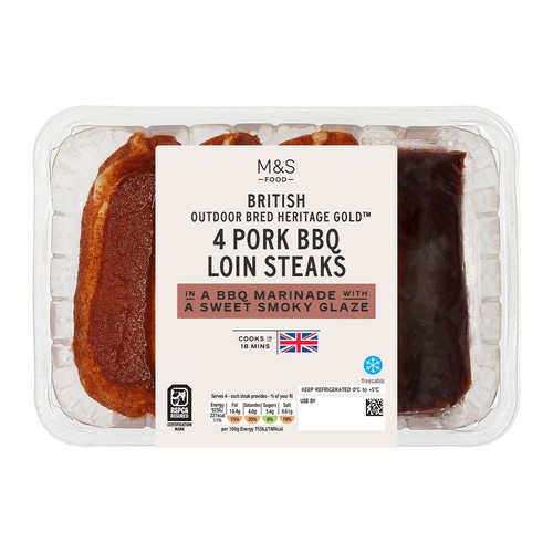 M&S Heritage Gold British Sweet & Smoky BBQ Loin Steaks