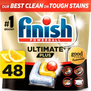 Finish Ultimate Plus All in One Lemon Dishwasher Tablets x48