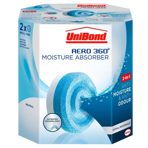 Unibond AERO 360 degree Moisture Absorber Neutral Refill Tab