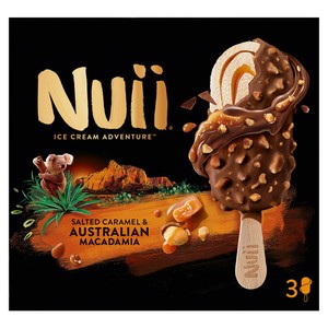 Nuii Salted Caramel & Australian Macadamia Ice Cream Sticks