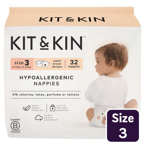 Kit & Kin Hypoallergenic Nappies Size 3 (6-10kg)