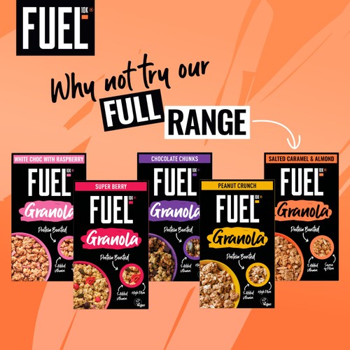 FUEL10K Salted Caramel Protein Granola Breakfast Cereal