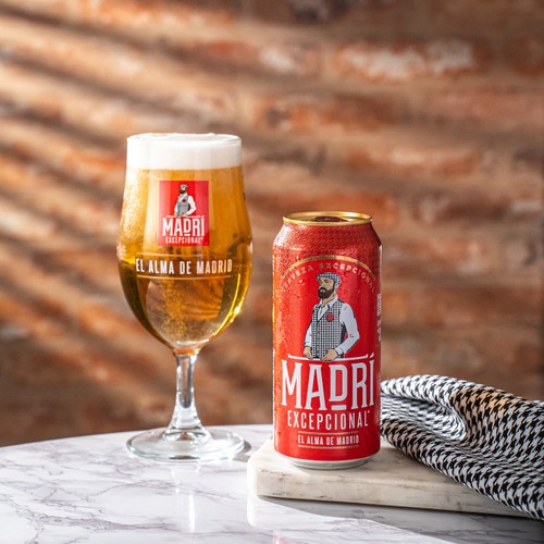 Madri Excepcional Premium Lager Beer Can