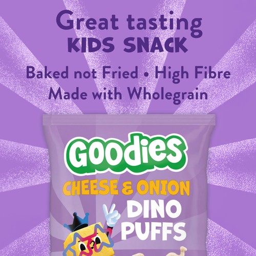 Goodies Kids Snack Dinosaur Puffs Cheese & Onion Multipack