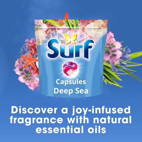 Surf Deep Sea 3 in 1 Laundry Washing Detergent Capsules, 51 Washes