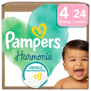 Pampers Harmonie Nappies, Size 4 Essential Pack 24 per pack