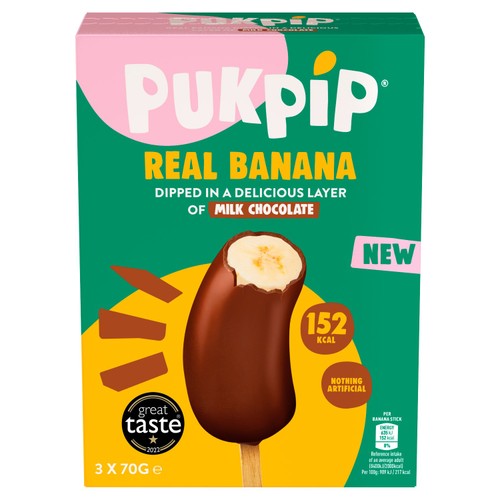 Pukpip Real Banana Dipped in Milk Chocolate