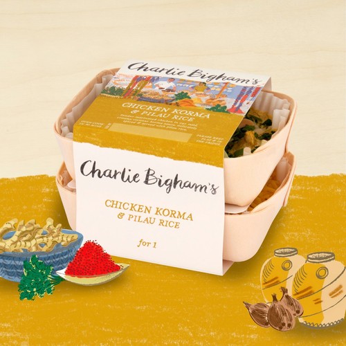 Charlie Bighams Chicken Korma & Pilau Rice for 1