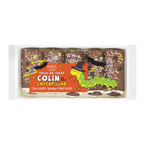 M&S Trick or Treat Colin the Caterpillar Chocolate Sponge Mini Rolls