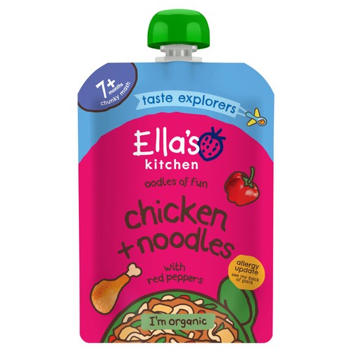 Ella's Kitchen Chicken & Noodles Baby Food Pouch 7+ Months