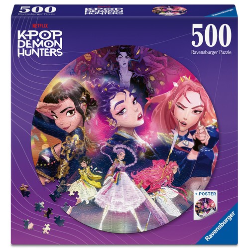 Ravensburger K-Pop Demon Hunters Circular 500 piece Jigsaw Puzzle