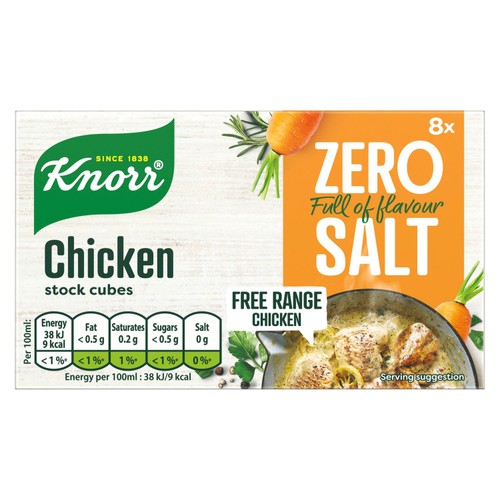Knorr 8 Chicken Zero Salt Stock Cubes