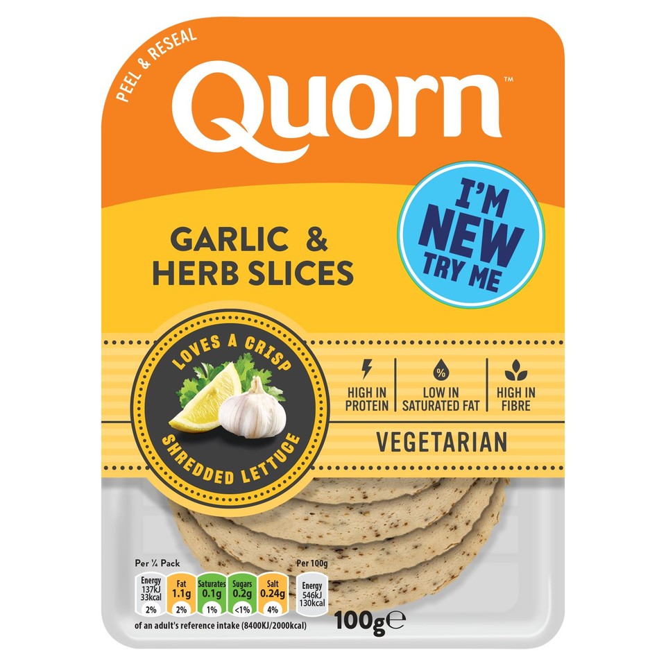 Quorn Garlic & Herb Vegetarian Deli Slices - Ocado