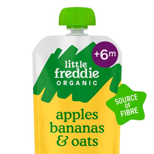 Little Freddie Apples, Bananas & Oats Baby Food Pouch 6+ Months