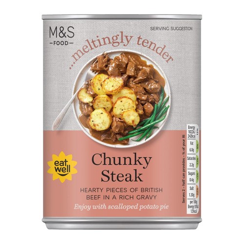 M&S Chunky Steak Pieces in Gravy