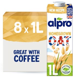Alpro Oat No Sugar Long Life Dairy Free Drink (Pack of 8)