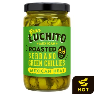 Gran Luchito Roasted Sliced Serrano Green Chillies for Fajita & Taco