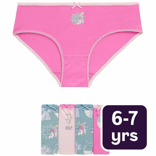 M&S Girls Disney Frozen Knickers, 6-7 Years, Multi