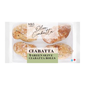 Green Olive Ciabatta Rolls