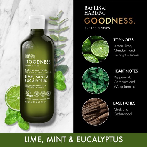 Baylis & Harding Goodness Awaken Lime, Mint & Eucalyptus Body Wash
