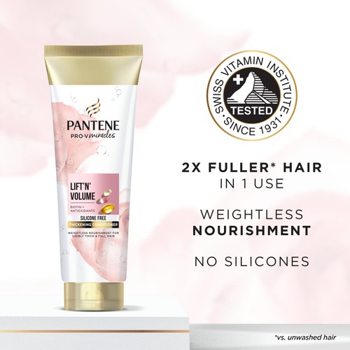 Pantene Pro-V Lift & Volume Silicone Free Conditioner Biotin & Rose Water