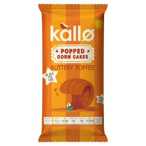 Kallo Butter Toffee Popped Corn Cakes