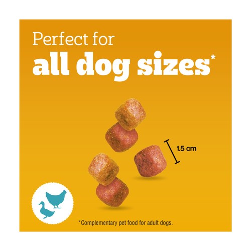 Pedigree Tasty Minis Adult Dog Treats Chicken & Duck Chewy Cubes 