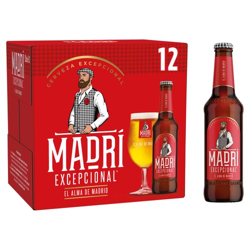 Madri Excepcional Premium Lager Beer Bottle