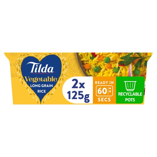 Tilda Pots Vegetable Long Grain Rice