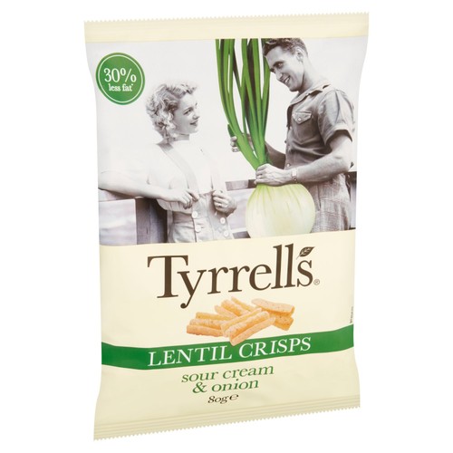 Tyrrells Lentil Sharing Crisps Sour Cream & Onion