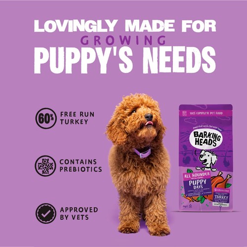 Barking Heads All Hounder Puppy Days Turkey Dry Dog Food